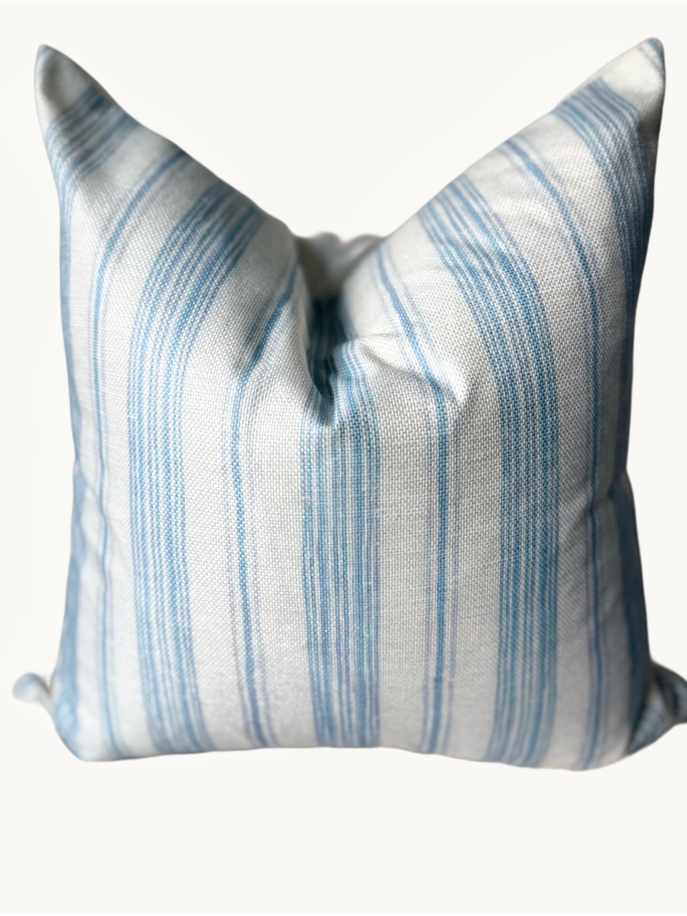 Set of 2 Blue Stripe Decorative Throw Pillow - Classic Coastal Style